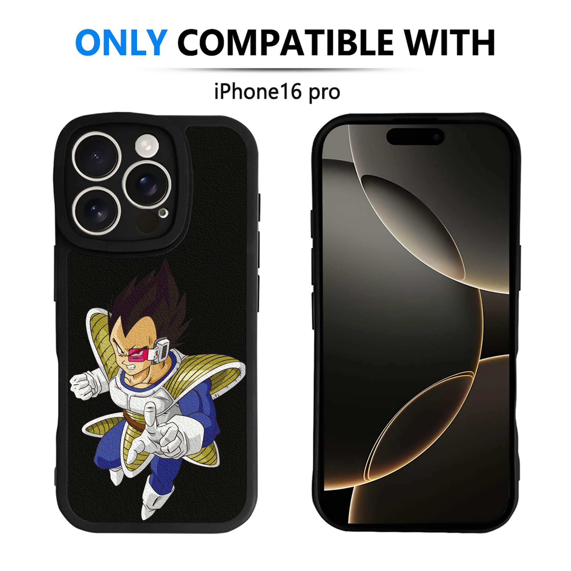 （画像用） ドラゴンボール ベジータ四世（Bejīta Yonsei）DRAGON BALL Vegeta IV 【iPhone 16シリーズ対応】シリコンスマホケース（レザー調） 材質：シリコン